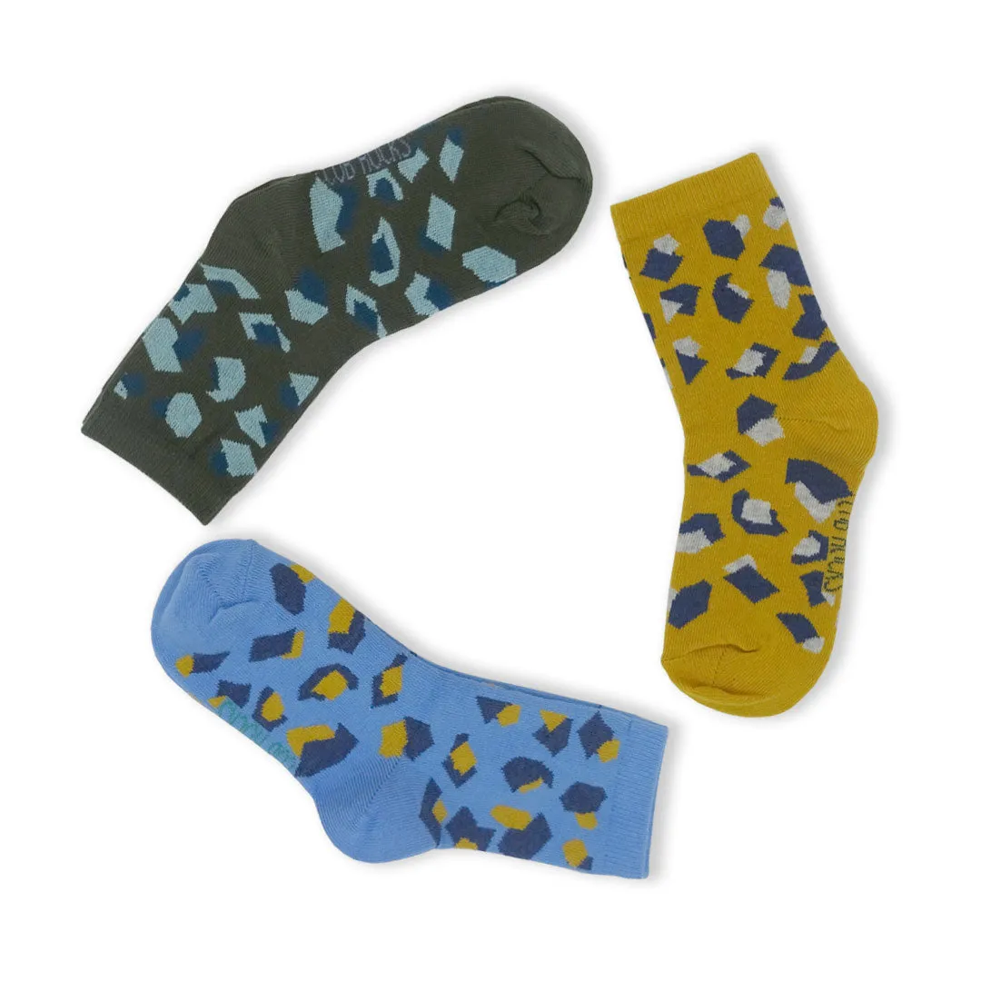 3pk Cotton Camo Ankle Socks