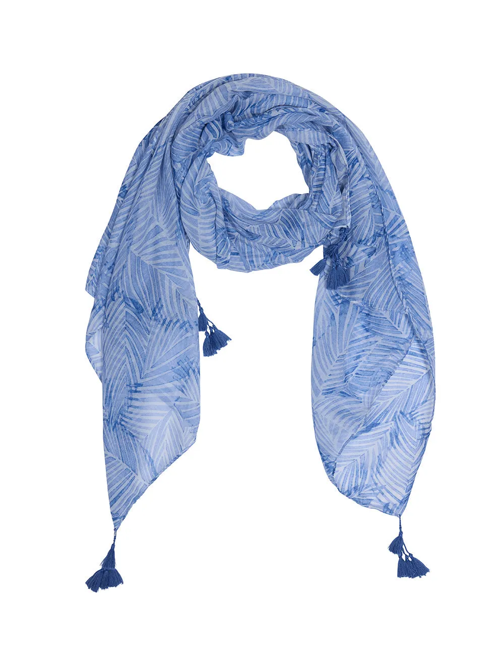 Blue Palm Scarf