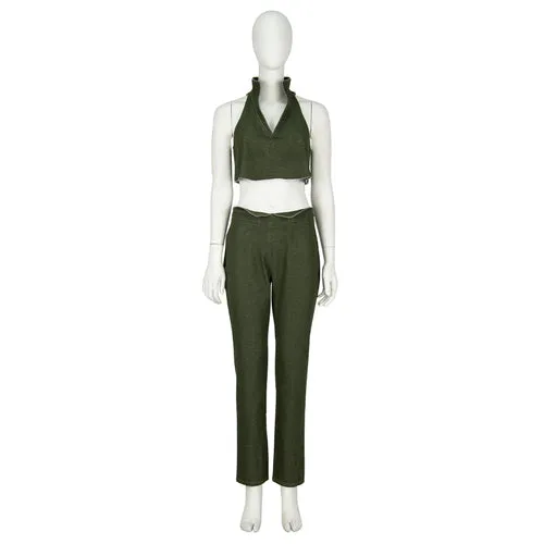 FFVII Tifa Lockhart Green Cowboy Suit Cosplay Costume