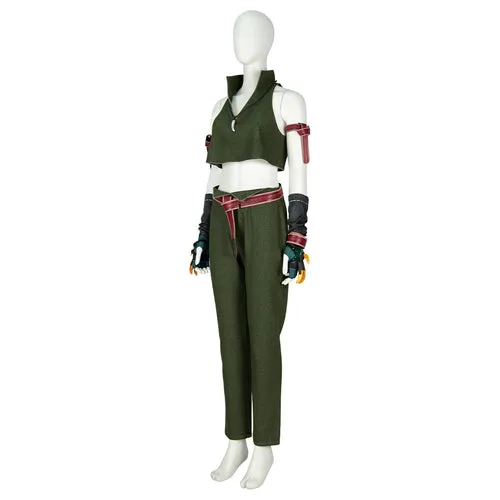 FFVII Tifa Lockhart Green Cowboy Suit Cosplay Costume