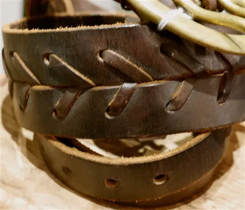 Hollywood Trading Company Double Braided Brown Belt