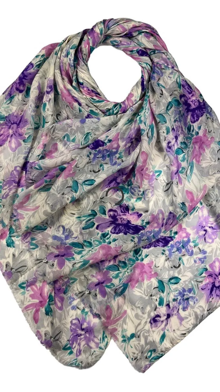 London Scarves Lily Flower Lightweight Scarf - Multiple Colors
