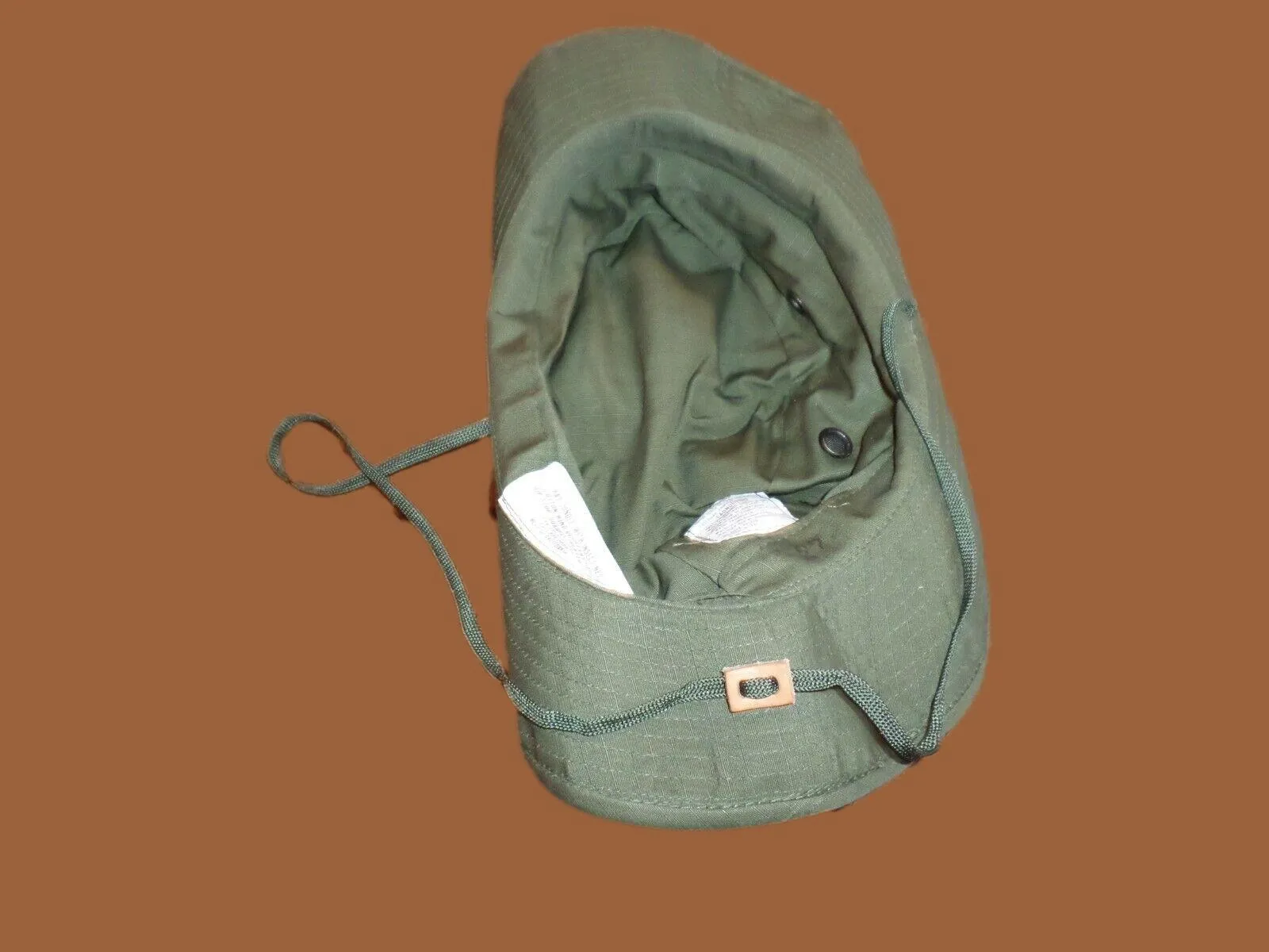 MILITARY VIETNAM BOONIE RIP-STOP JUNGLE HAT WITH NET OD GREEN 1969 NEW UNISSUED