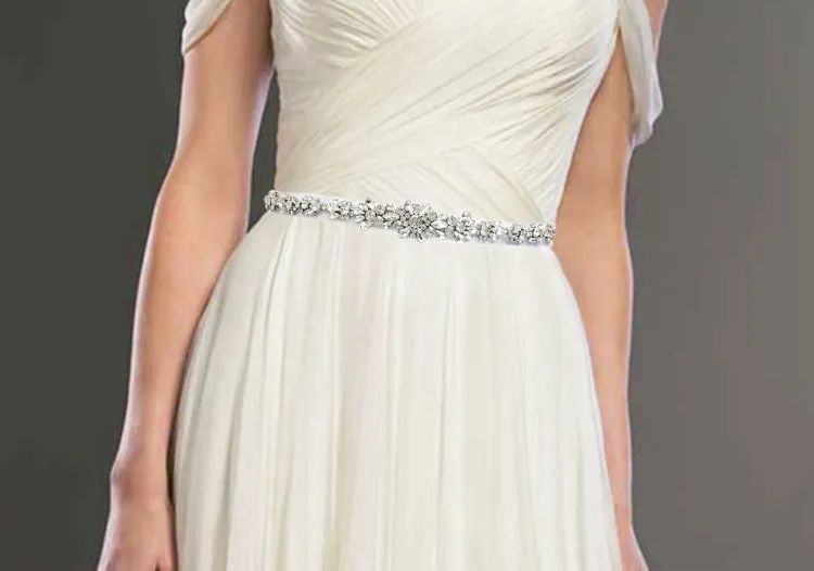 Ornate Rhinestones Beaded Bridal Sash
