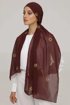 Shafaq Burgundy Tarha