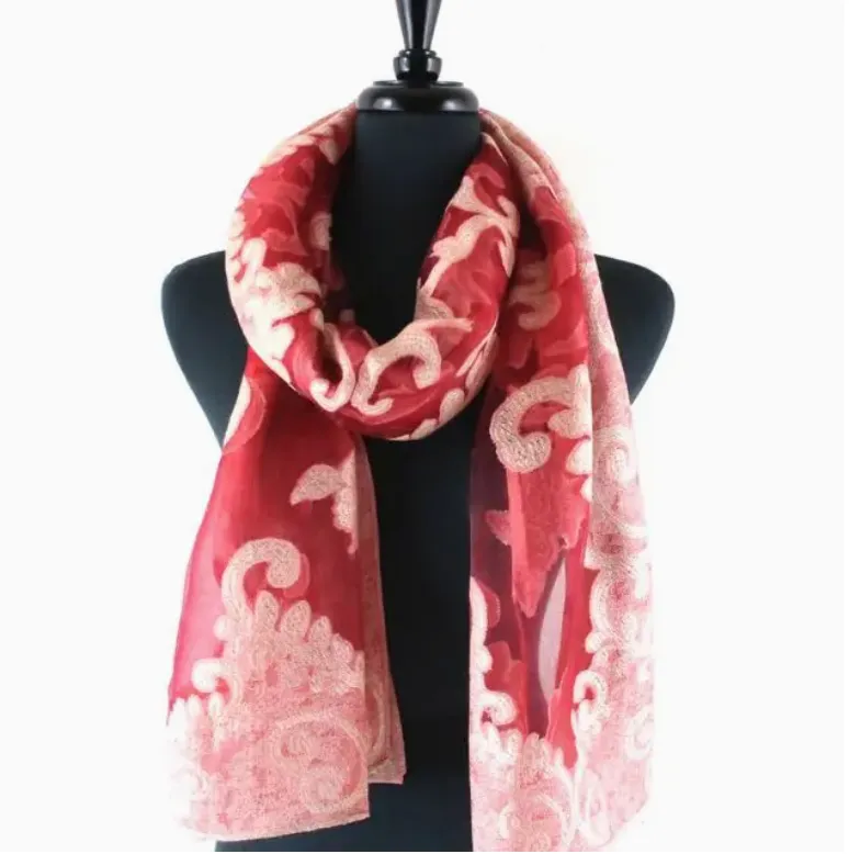 Shanghai Night See-Through Scarf/Shawl